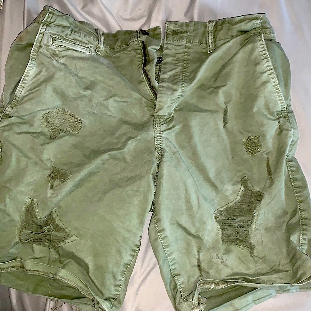 green shorts
